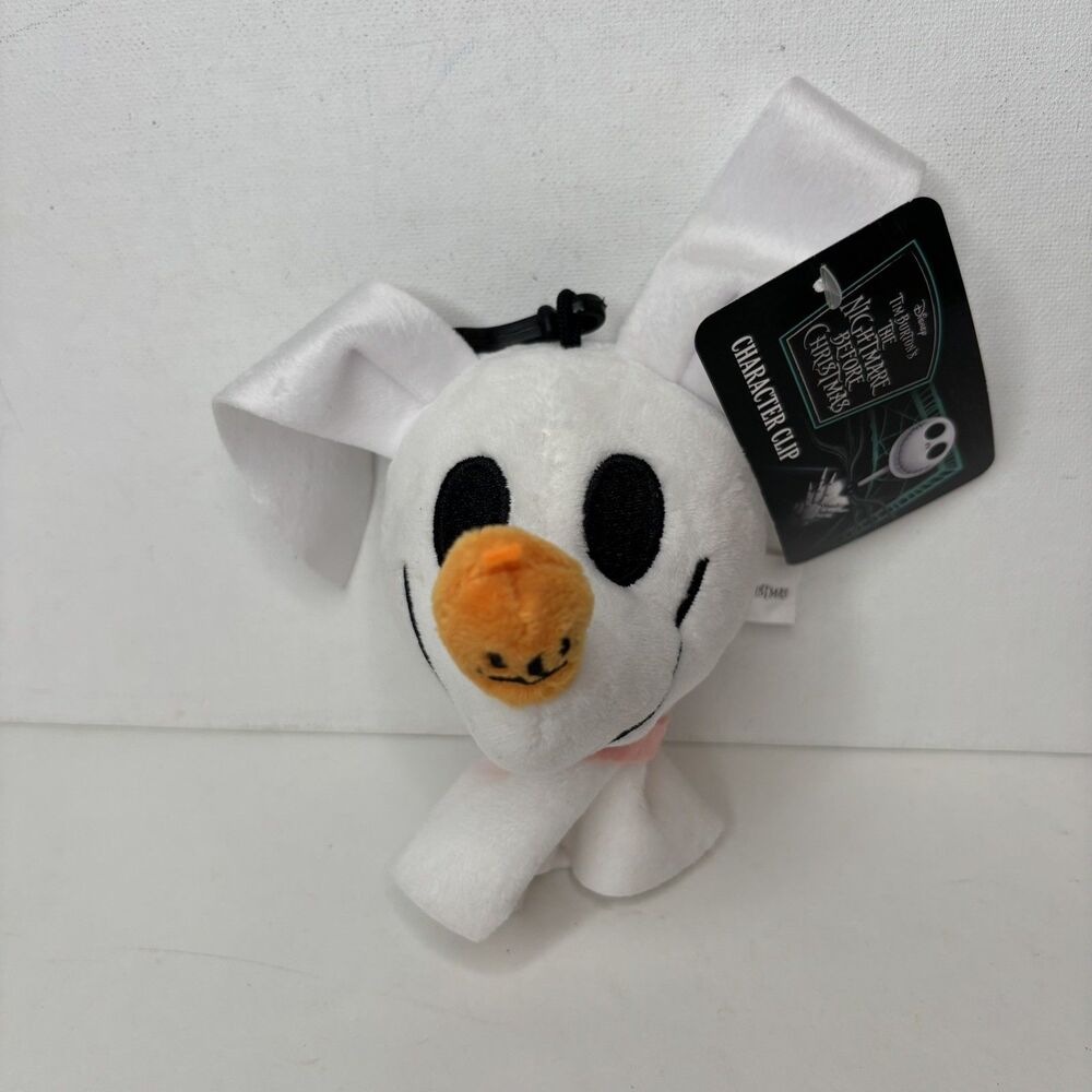 Zero The Nightmare Before Christmas Plush Keychain Plastic Clip Disney 6" RUZ
